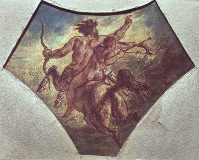 The Education of Achilles (replica of the first sketch made for one of the four pendentives in the Coupole de la Poesie in the Chamber of Deputies, c.1848) by Ferdinand Victor Eugene Delacroix